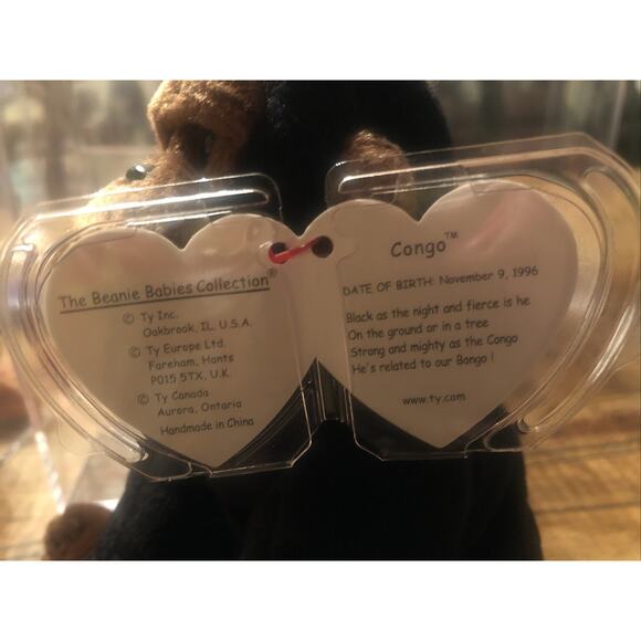 RARE TY RETIRED BEANIE BABY CONGO 1996 TAG ERRORS - Picture 4 of 8